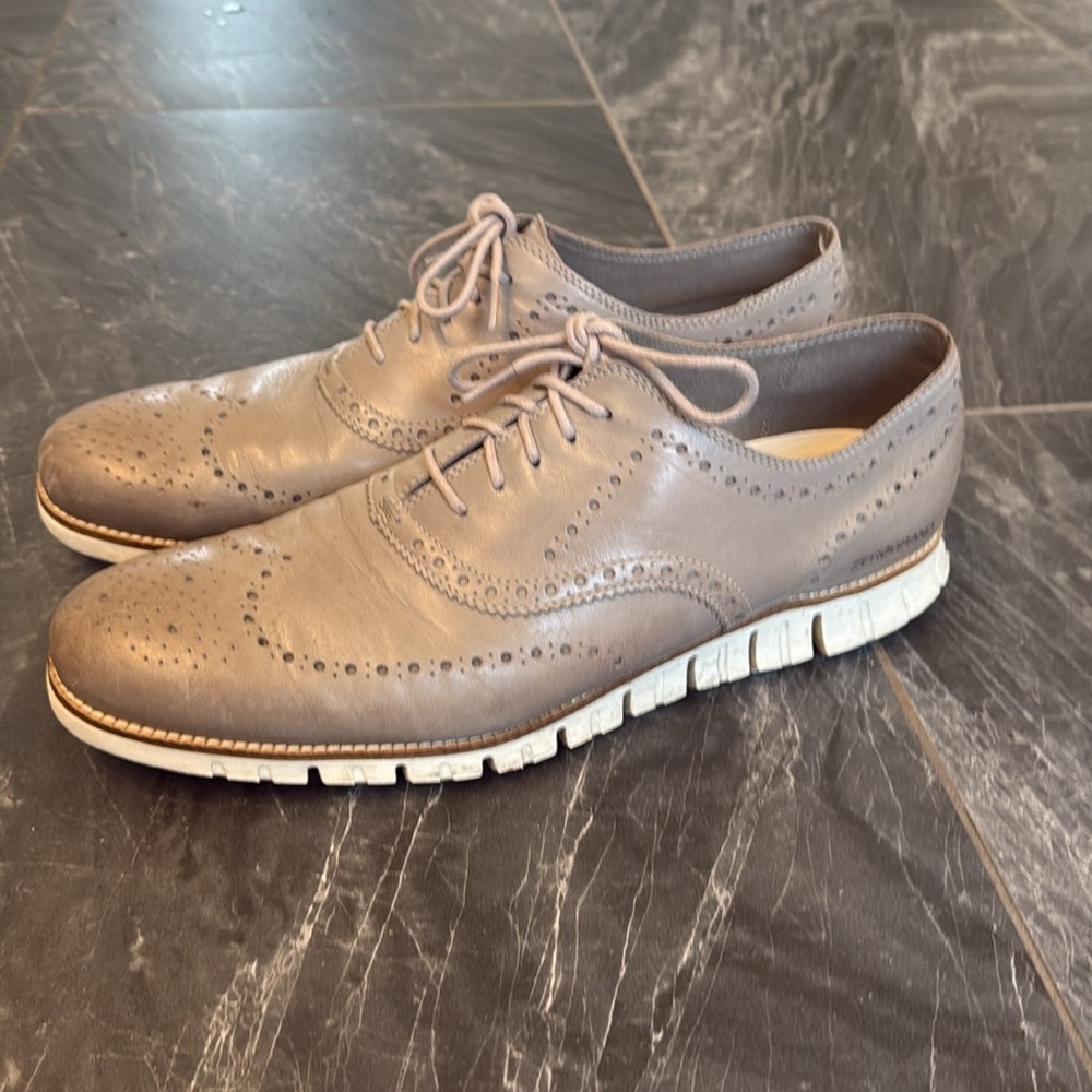 Men's ZERØGRAND Remastered Wingtip Oxfords size 14 excellent condition! - Picture 3 of 6